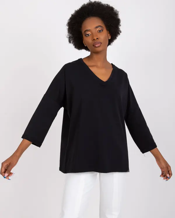 RUE PARIS Blouse-RV-BZ-7558.30-black