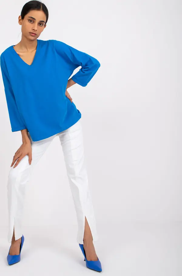 RUE PARIS Blouse-RV-BZ-7558.30-dark blue