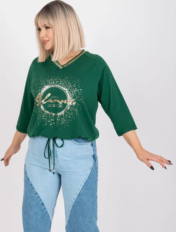RELEVANCE Blouse-RV-BZ-7578.66-dark green