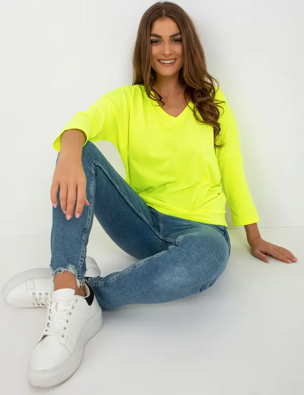 RELEVANCE Blouse-RV-BZ-7663.05-fluo yellow