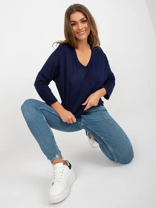 RELEVANCE Blouse-RV-BZ-7663.05-navy blue