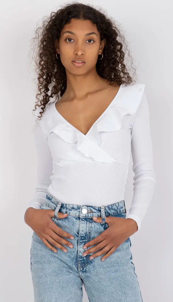 RUE PARIS Blouse-RV-BZ-7837.61P-white