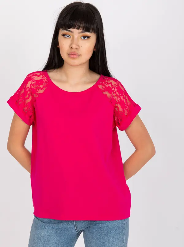 RUE PARIS Blouse-RV-BZ-7841.29-fuchsia
