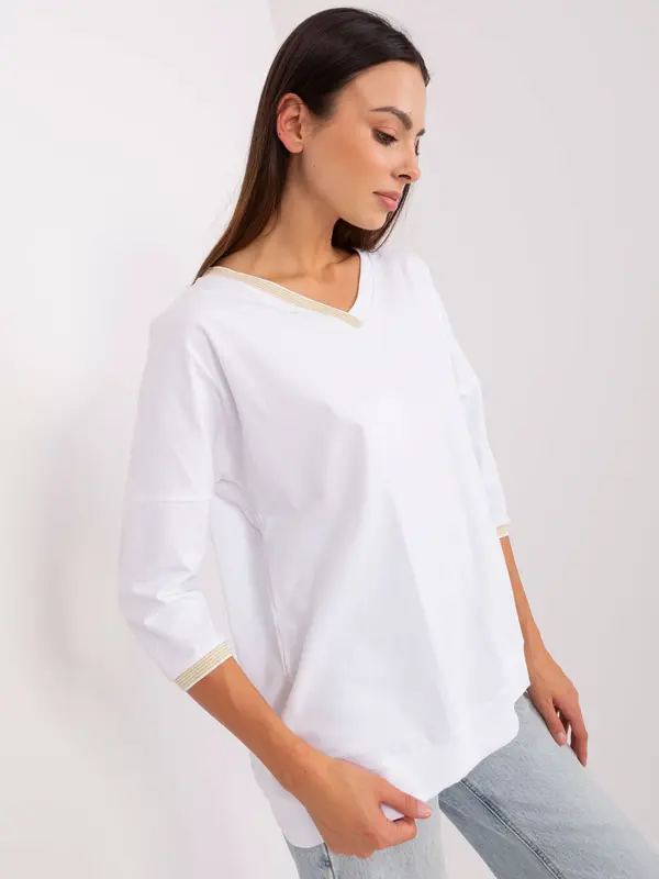 RUE PARIS Blouse-RV-BZ-8051.19P-white