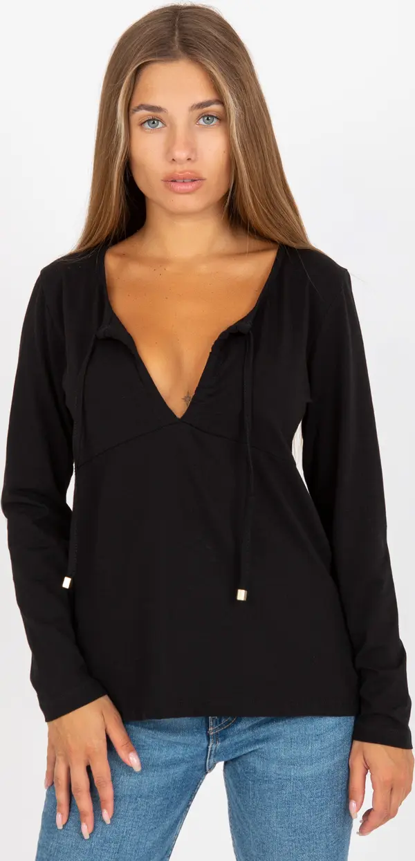 RUE PARIS Blouse-RV-BZ-8055.35P-black
