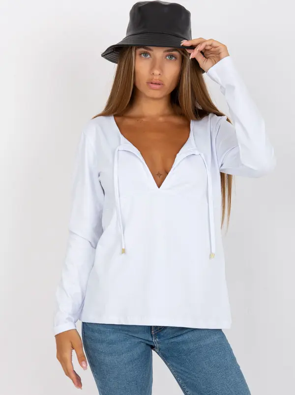 RUE PARIS Blouse-RV-BZ-8055.35P-white