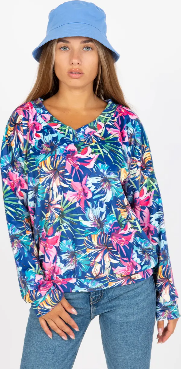 RUE PARIS Blouse-RV-BZ-8133.19P-dark blue