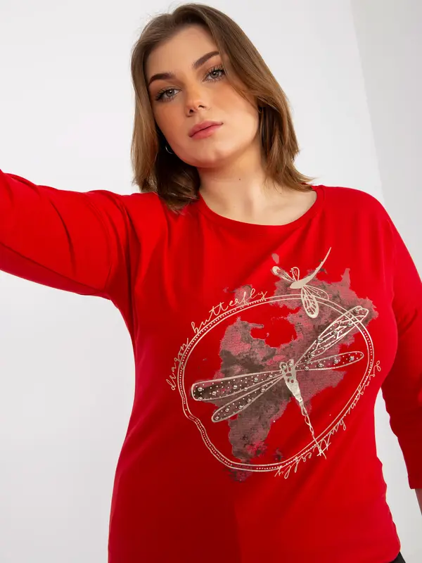 RELEVANCE Blouse-RV-BZ-8455.39-red