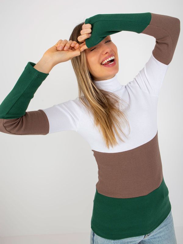 RELEVANCE Blouse-RV-BZ-8465-1.25P-white-green