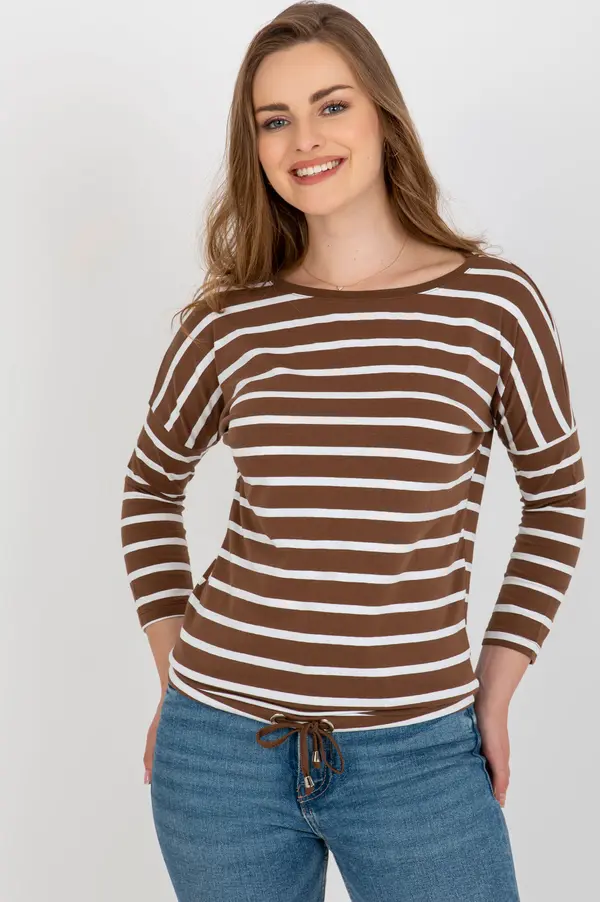 BASIC Feel Good Blouse-RV-BZ-8566.94-white-brown