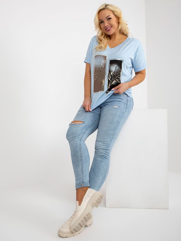 RELEVANCE Blouse-RV-BZ-8573.67P-light blue