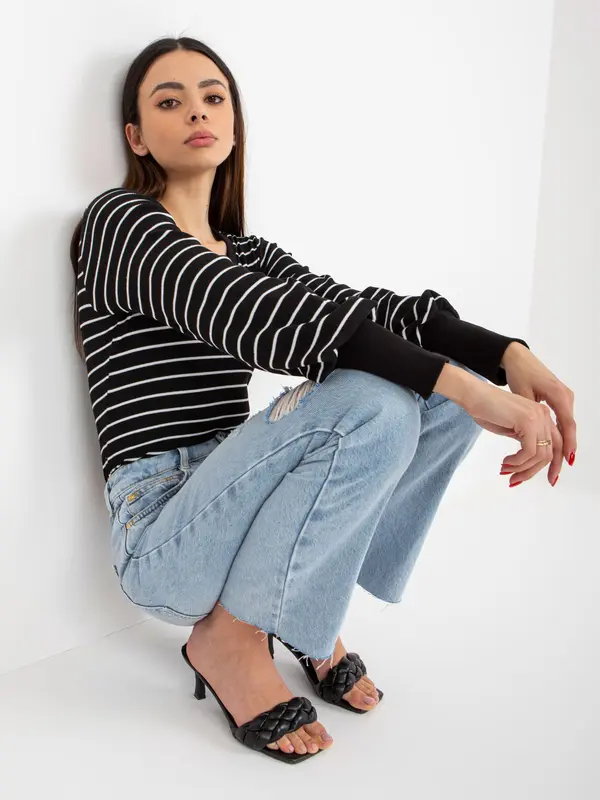 BASIC Feel Good Blouse-RV-BZ-8613.15X-black-white