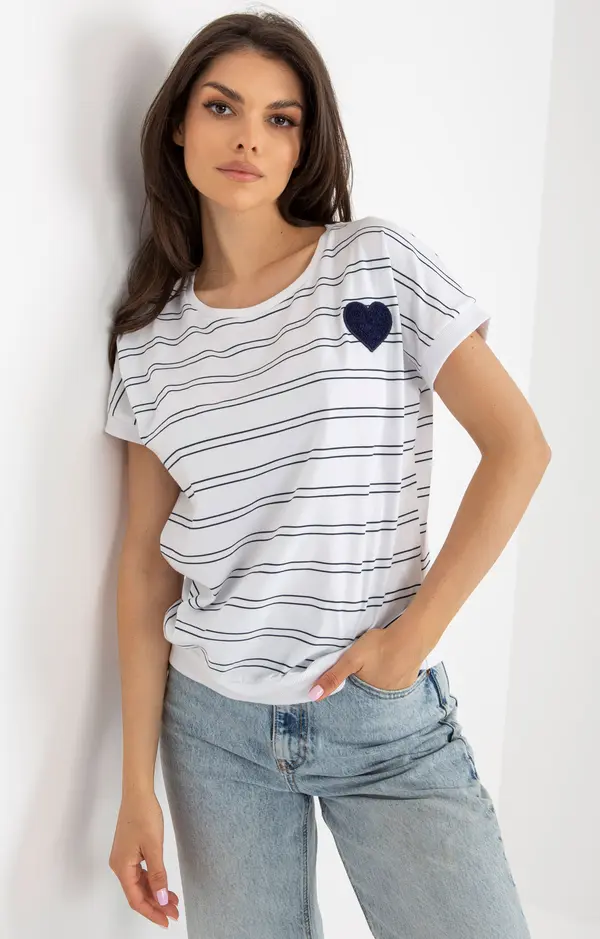 RELEVANCE Blouse-RV-BZ-8619.94-white-navy blue