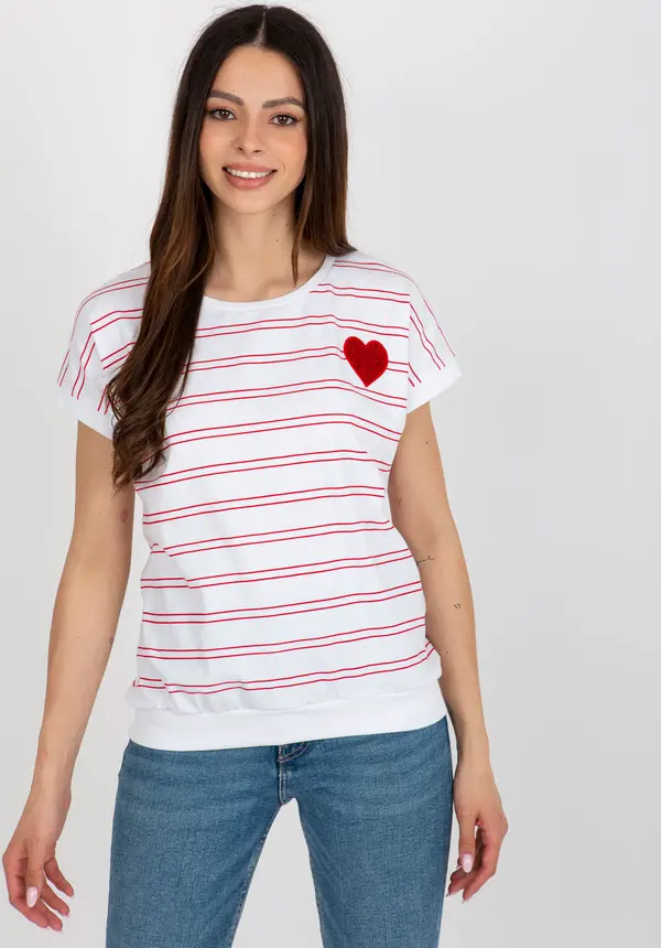 RELEVANCE Blouse-RV-BZ-8619.94-white-red