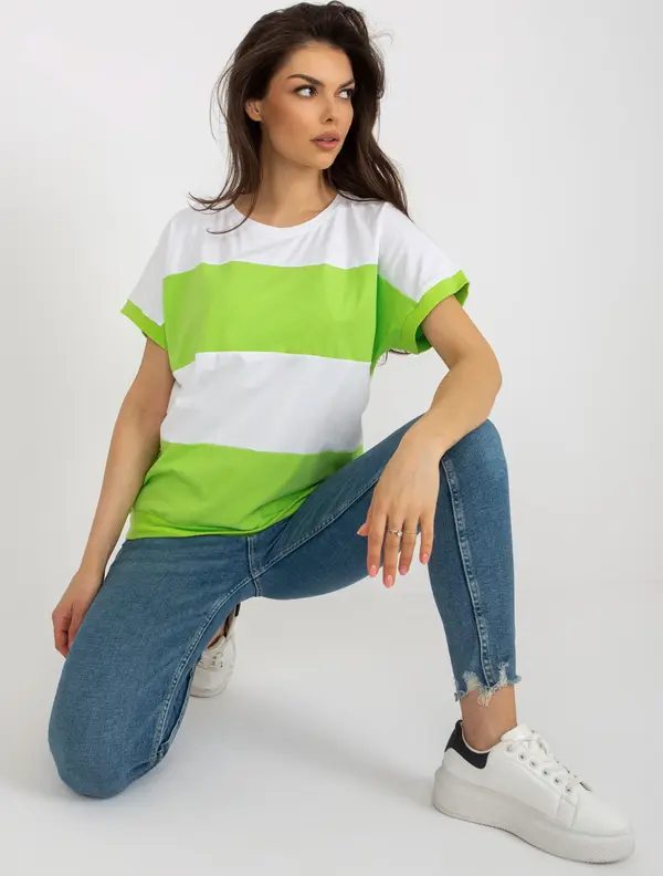 RELEVANCE Blouse-RV-BZ-8640.36X-white-green