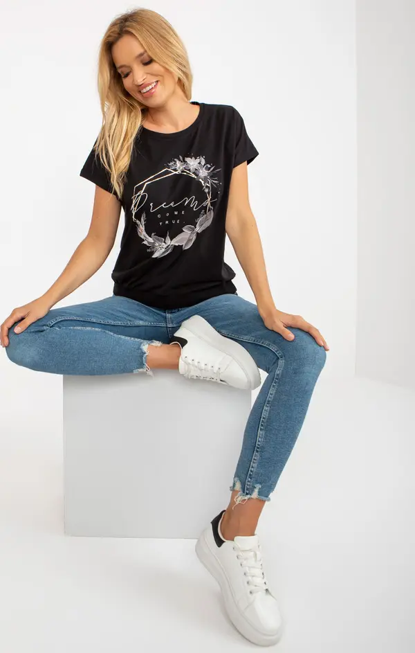 RUE PARIS Blouse-RV-BZ-8918.68-black