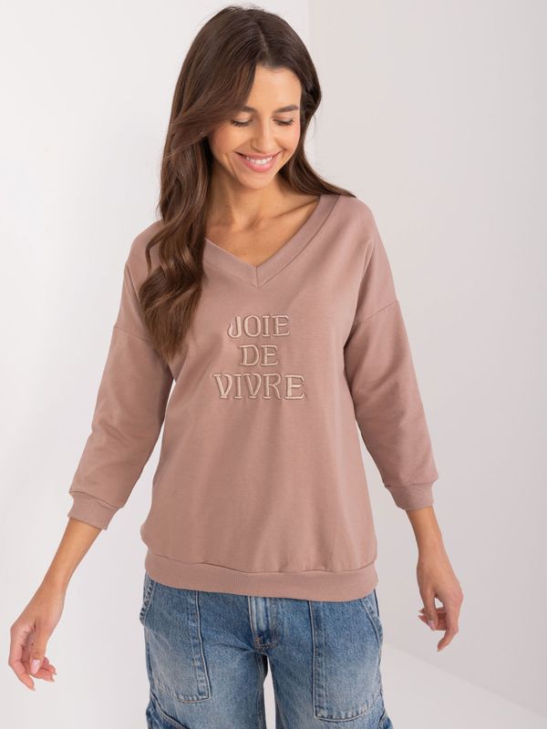 RELEVANCE Blouse-RV-BZ-9143.87P-dark beige
