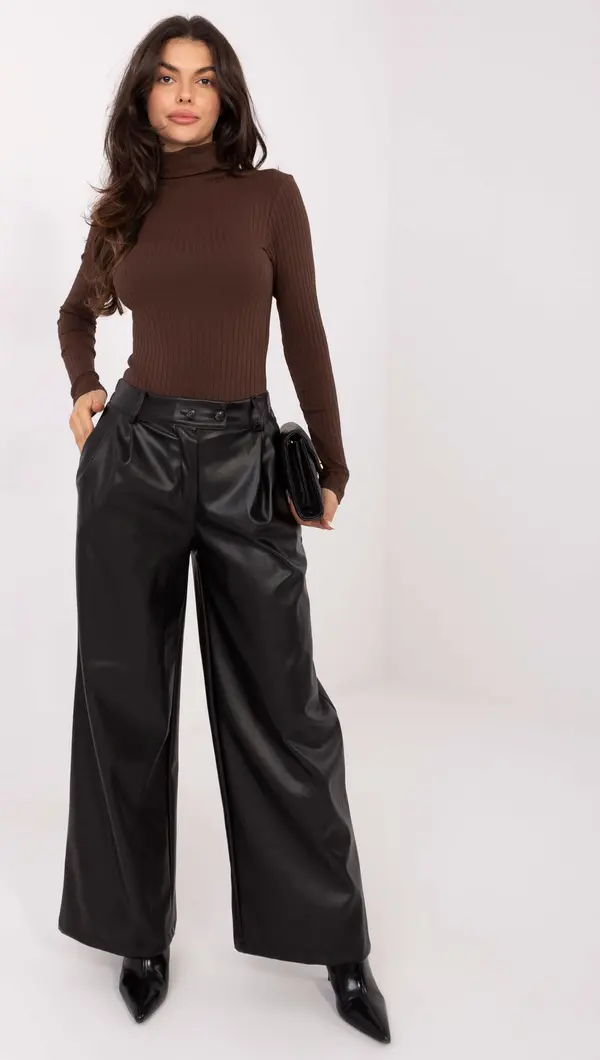 RUE PARIS Blouse-RV-BZ-A1046.75-dark brown