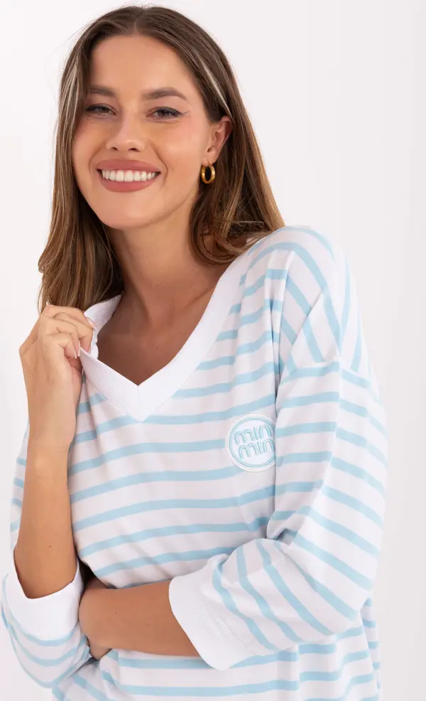 RELEVANCE Blouse-RV-BZ-A791.53-white-blue