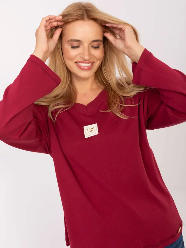 RELEVANCE Blouse-RV-BZ-A852.51-burgundy