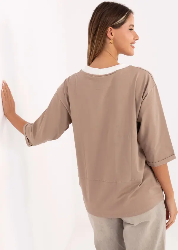 RELEVANCE Blouse-RV-BZ-A892.00-dark beige