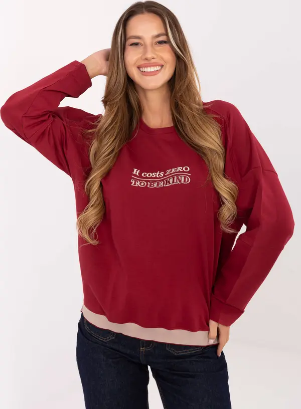 RELEVANCE Blouse-RV-BZ-A907.08P-burgundy
