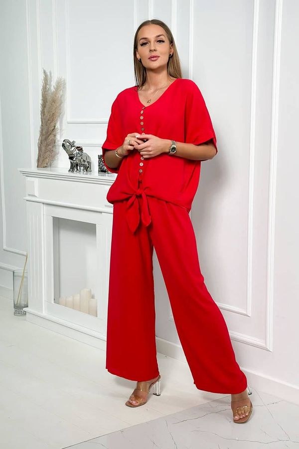 Włoski Blouse set with red trousers
