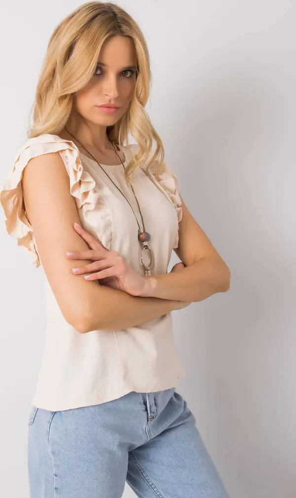 Och Bella Blouse-TW-BZ-BI-BF002.88-light beige