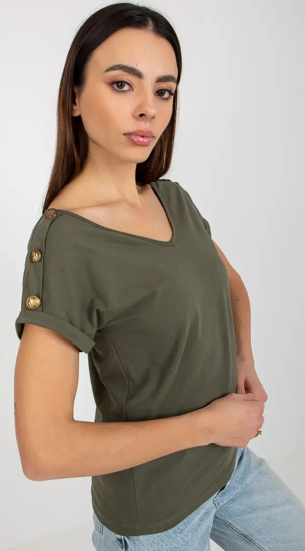 Och Bella Blouse-TW-BZ-BL-1006.56-dark khaki