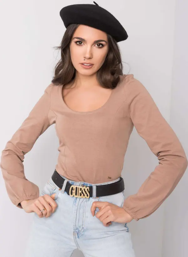 NieZnaszMnie Blouse-TW-BZ-G-082.98-dark beige