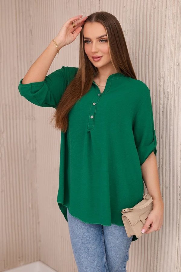 Kesi Włoski Blouse with a longer back green