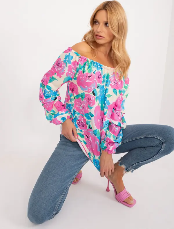 RUE PARIS Blouse-WN-BZ-8281.59-blue
