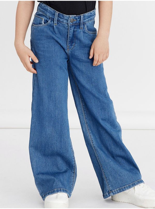 name it Blue Girls' Wide Jeans Name It - Girls