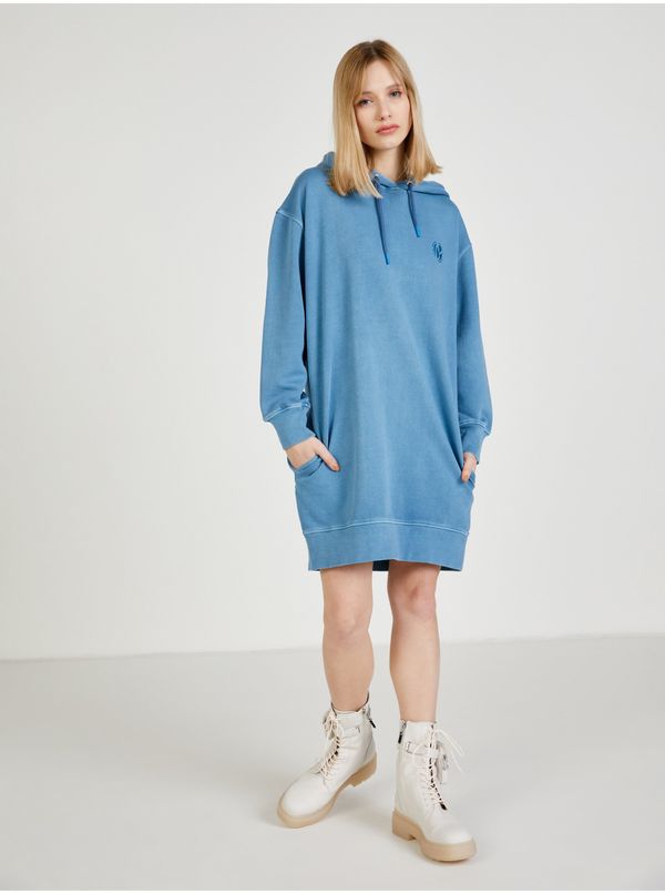 Pepe Jeans Blue Hoodie Dress Pepe Jeans Dana - Women