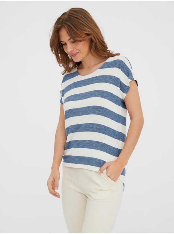 Vero Moda Blue-white striped T-shirt VERO MODA Wide Stripe - Women