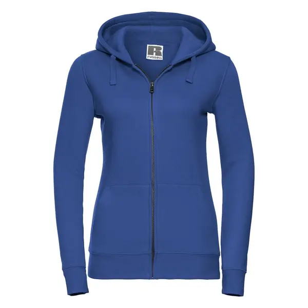 RUSSELL Blue women's hoodie with Authentic Russell zipper