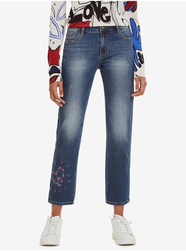 DESIGUAL Blue women's straight fit jeans Desigual Sanford - Women