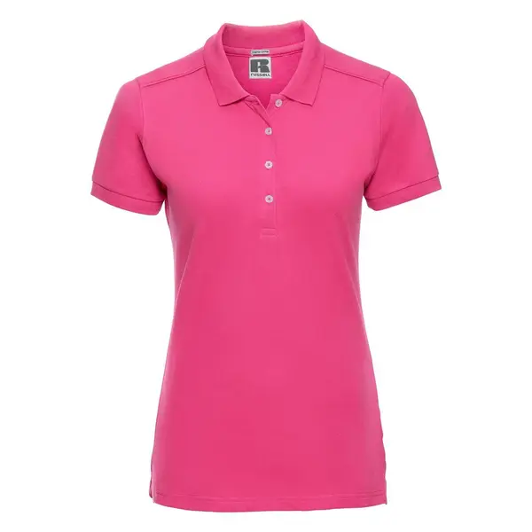 RUSSELL Blue Women's Stretch Polo Russell