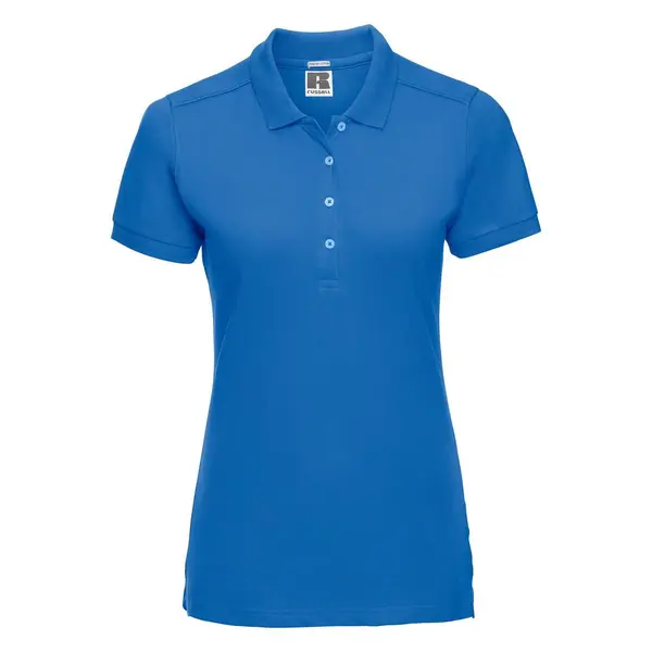 RUSSELL Blue Women's Stretch Polo Russell