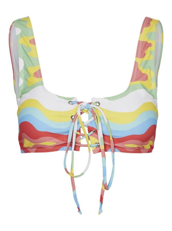 Noisy May Blue-yellow women's bikini top Noisy May Wave - Women