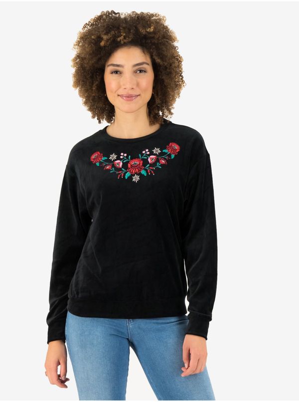 Blutsgeschwister Blutsgeschwister Black Eyeshadow Women's Floral Sweatshirt - Women