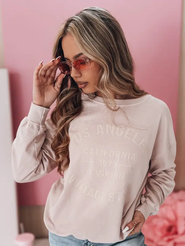 DStreet Bluza damska one size oversize KALISTYLE pudrowy róż Dstreet