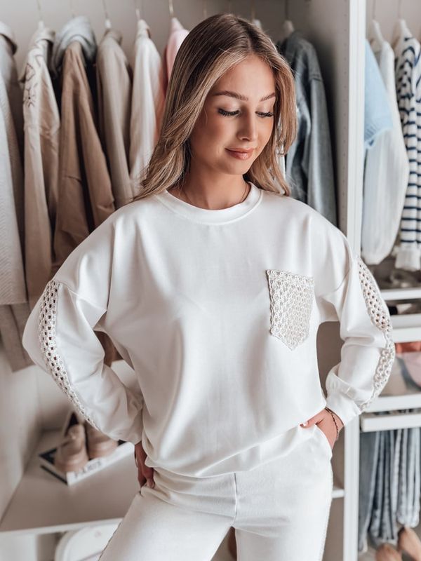 DStreet Bluza damska oversize LUXEEN ecru Dstreet