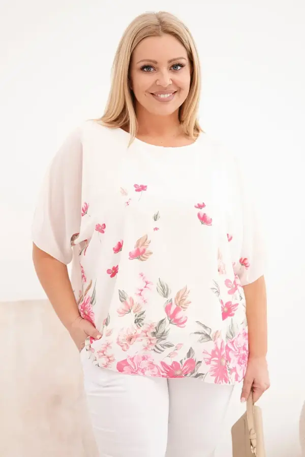 Kesi Włoski Блуза Kesi plus size с флорален мотив