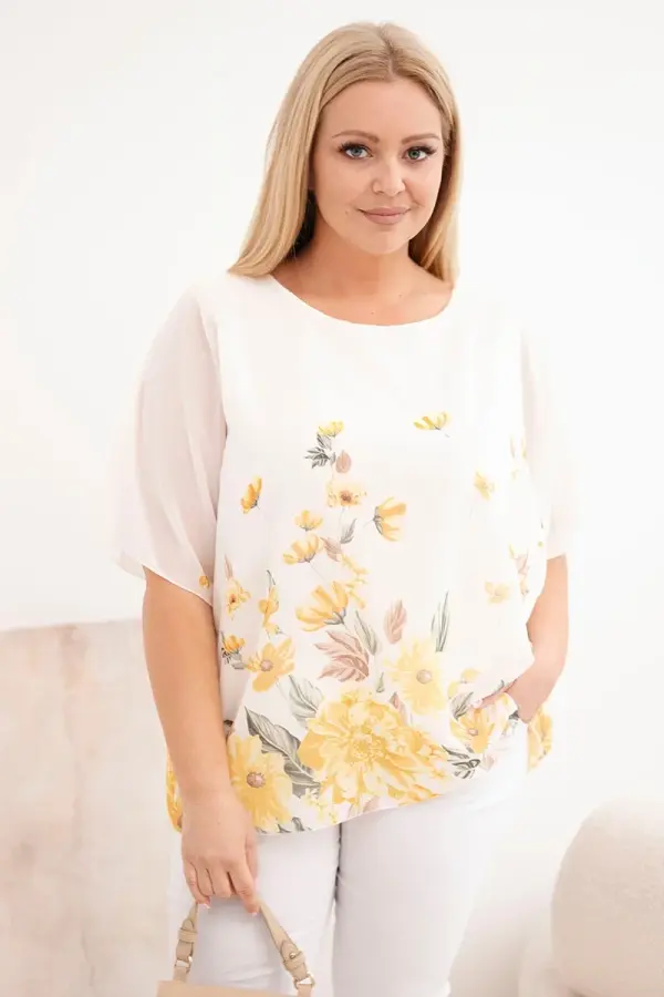 Kesi Włoski Блуза Kesi plus size с флорален принт