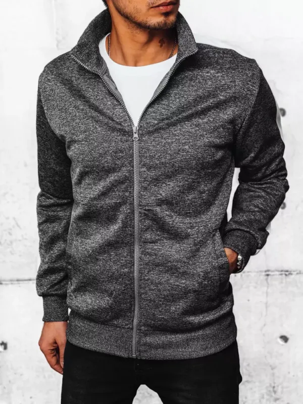 DStreet Bluza męska rozpinana ciemnoszara Dstreet