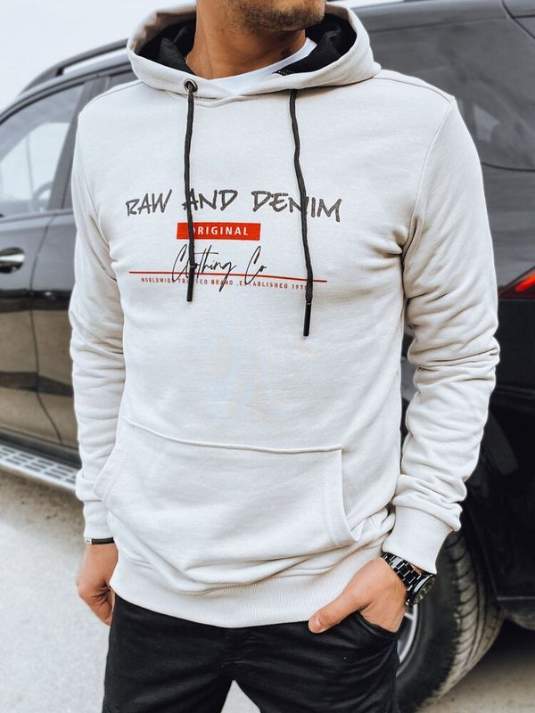 DStreet Bluza męska z nadrukiem jasnoszara Dstreet