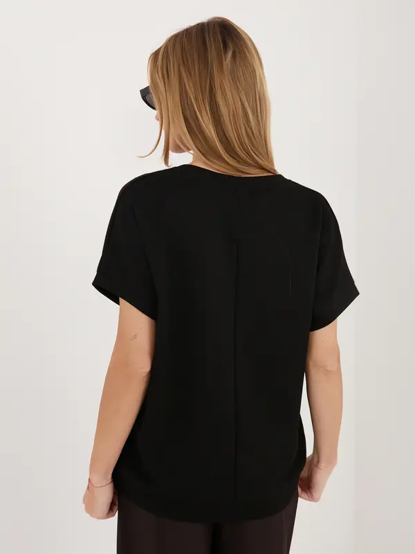 RUE PARIS Блуза RUE PARIS черна