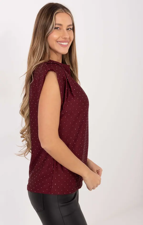 Italy Moda Блуза с бордо шарки