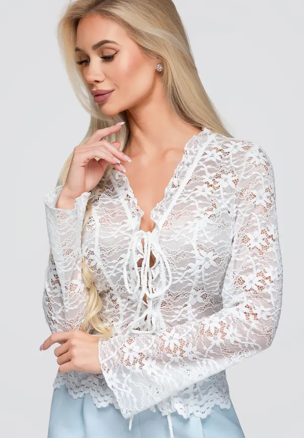 Ombre Блуза с омбре дантела